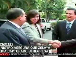 Ministro asegura que Zelaya sería capturado si regresa a Ho
