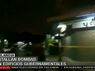 Estallan bombas en edificios gubernamentales de Tailandia