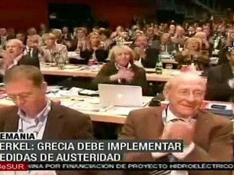 Merkel: Grecia debe implementar medidas de austeridad