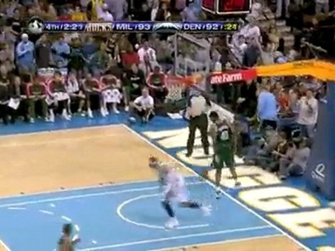 Carmelo Anthony picks John Salmons' pocket and takes it to t