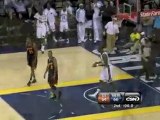 O.J. Mayo drains a three-pointer to beat the halftime buzzer