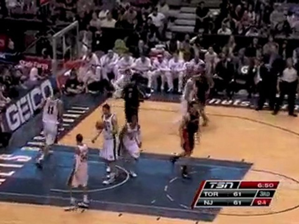 Chris Bosh drives past a defender and finishes with a nice s