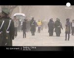 Tempête de sable à Pékin en Chine