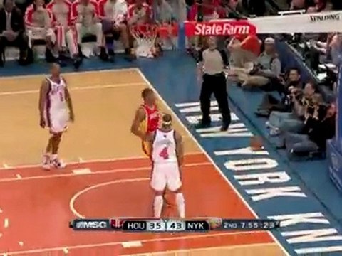Trevor Ariza anticipates the Knicks inbound pass, steals the
