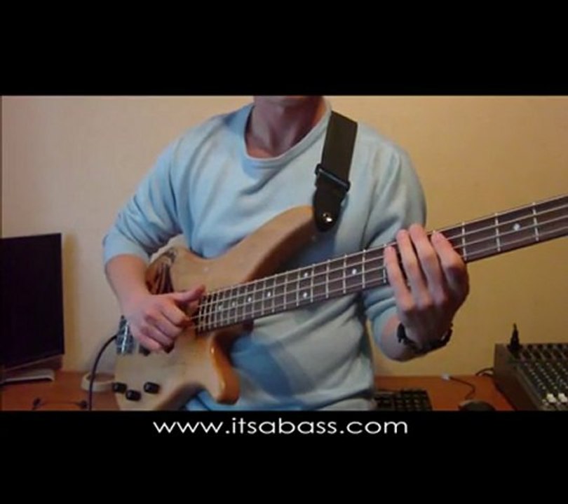 slap bass lesson, slap bass lick