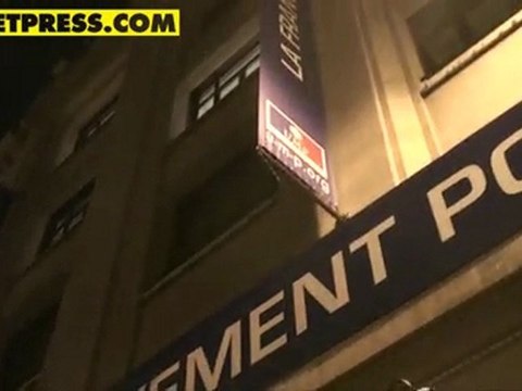 Les jeunes écolos devant le QG de l'UMP