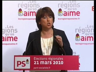 Martine Aubry : "Une victoire sans précédent"