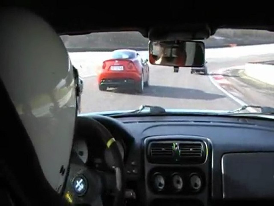 Poursuite ALFA Gtv V6 24v vs 8C Competizione (DIJON 20/03)