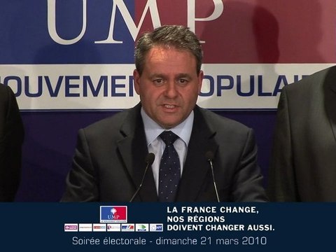 Régionales 2010, 2ème tour : Déclaration de Xavier Bertrand