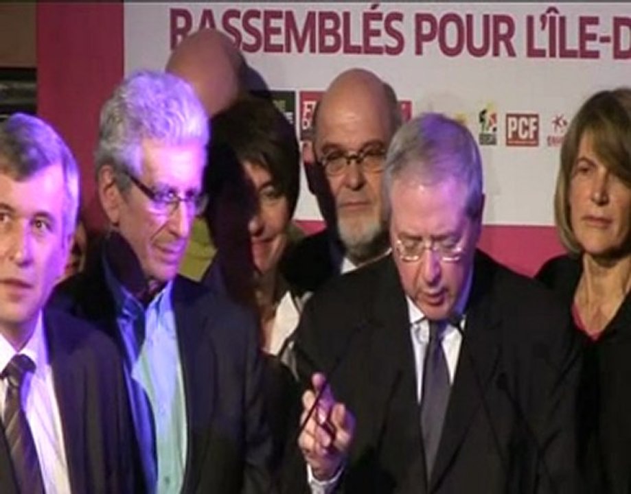 Discours de Jean-Paul Huchon suite à la victoire de sa liste