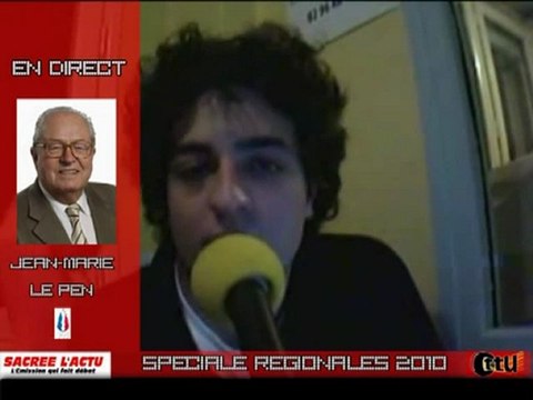 Régionales 2010 - Réaction Jean-Marie Le Pen (FN) sur TTU