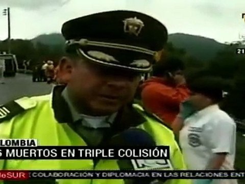 Triple accidente de tránsito en Colombia, 16 muertos