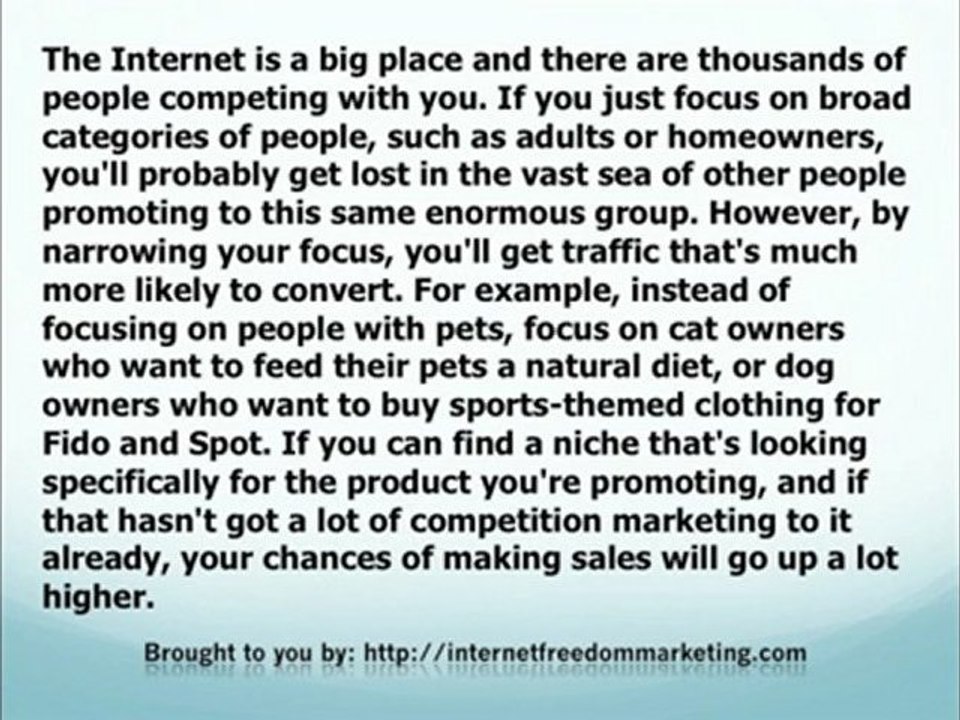 Niche Marketing Tips