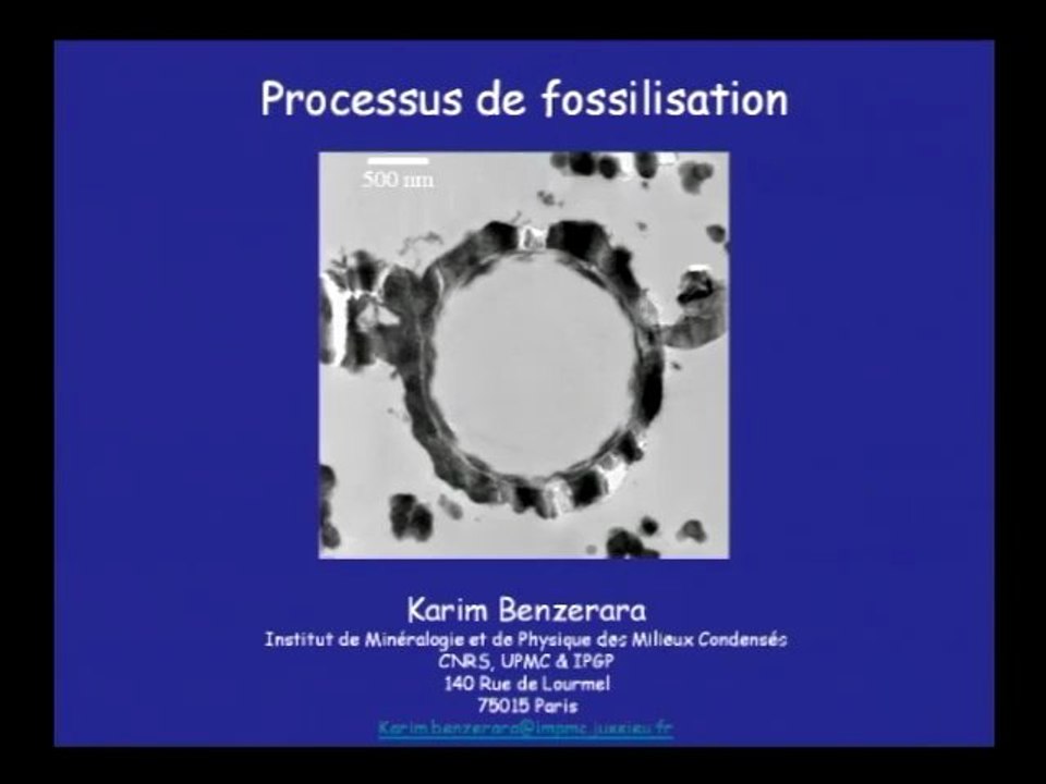 Karim Benzerara : Processus de Fossilisation