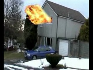 Exclusive. Man sets fire to own home!!
