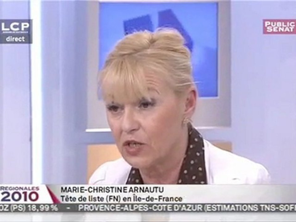 FN - Marie-Christine Arnautu invitée de Public Senat