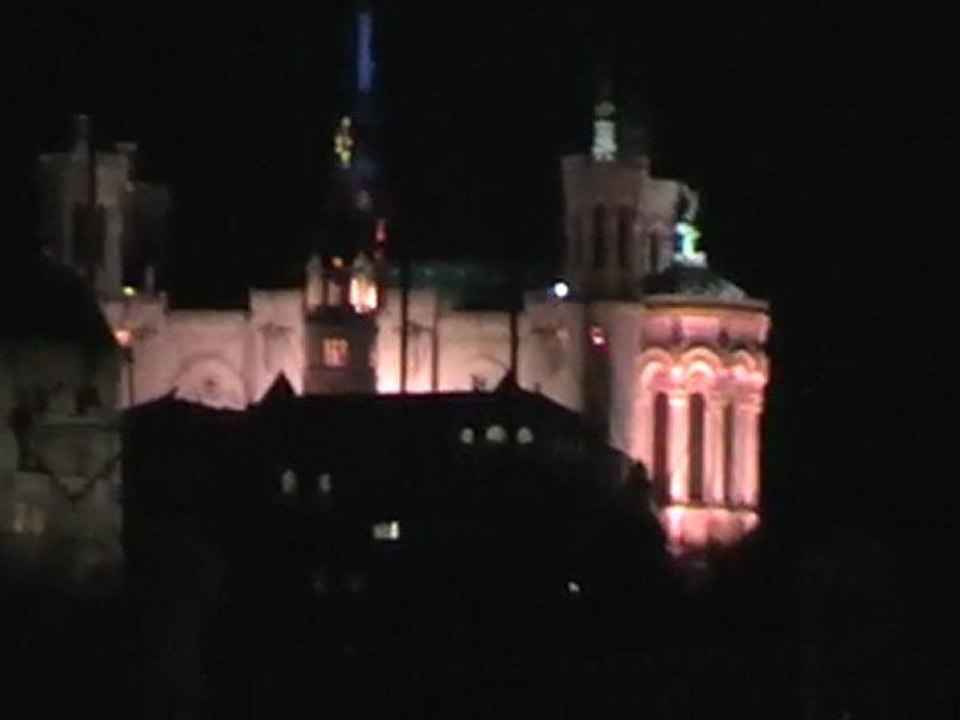 Notre dame de Fourvière vue de la gare de Lyon Perrache