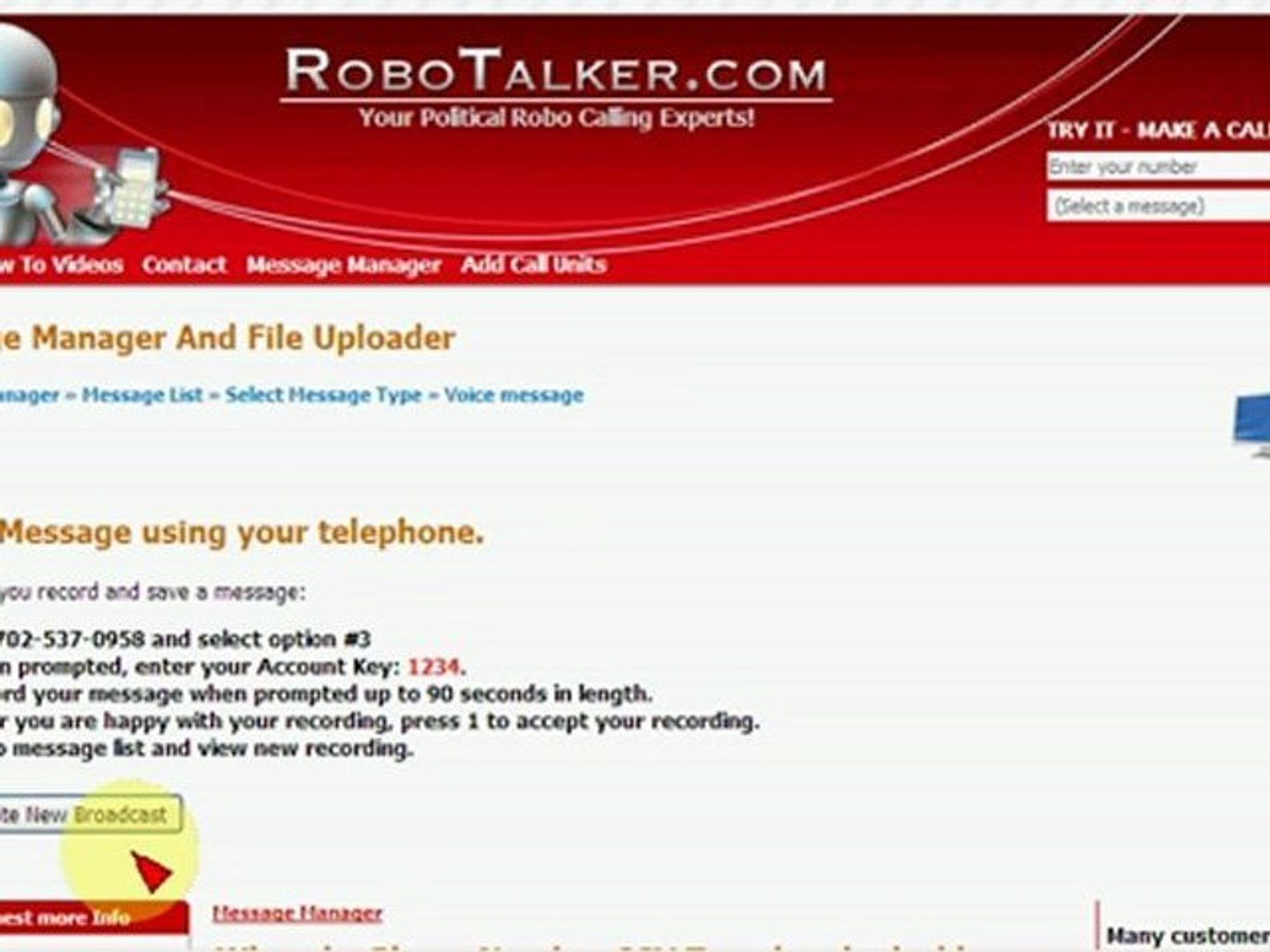 ⁣How to make automated phone calls using Robotalker's web int