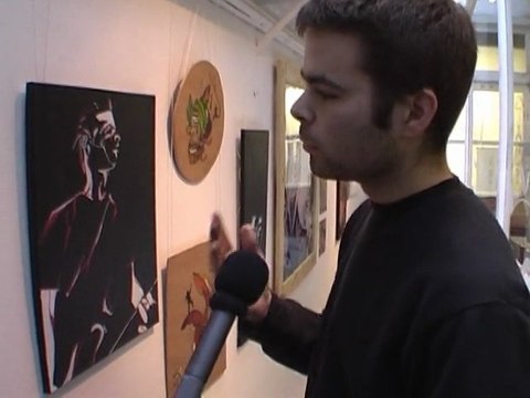 Peinture sur vitrines aux Lisières