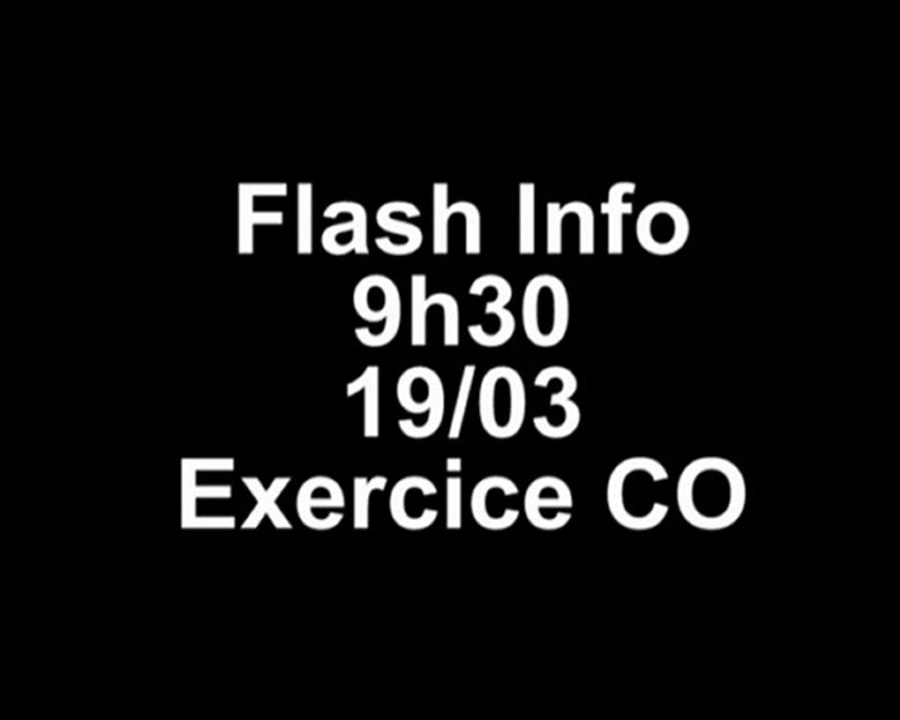 ISFJ Flash Radio 9h30 exercice CO versailles 19 mars 2010