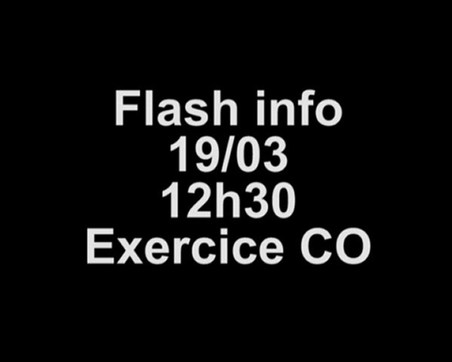 ISFJ Flash Radio 12h30 Exercice CO Versailles 19 mars 2010