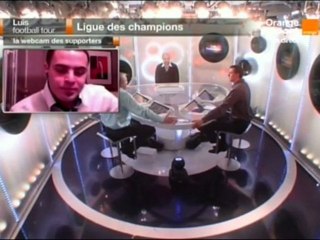 Luis Football Tour Webcam supporter avant 1/4 finale