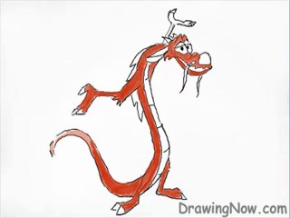 How To Draw Disney Mushu From Mulan