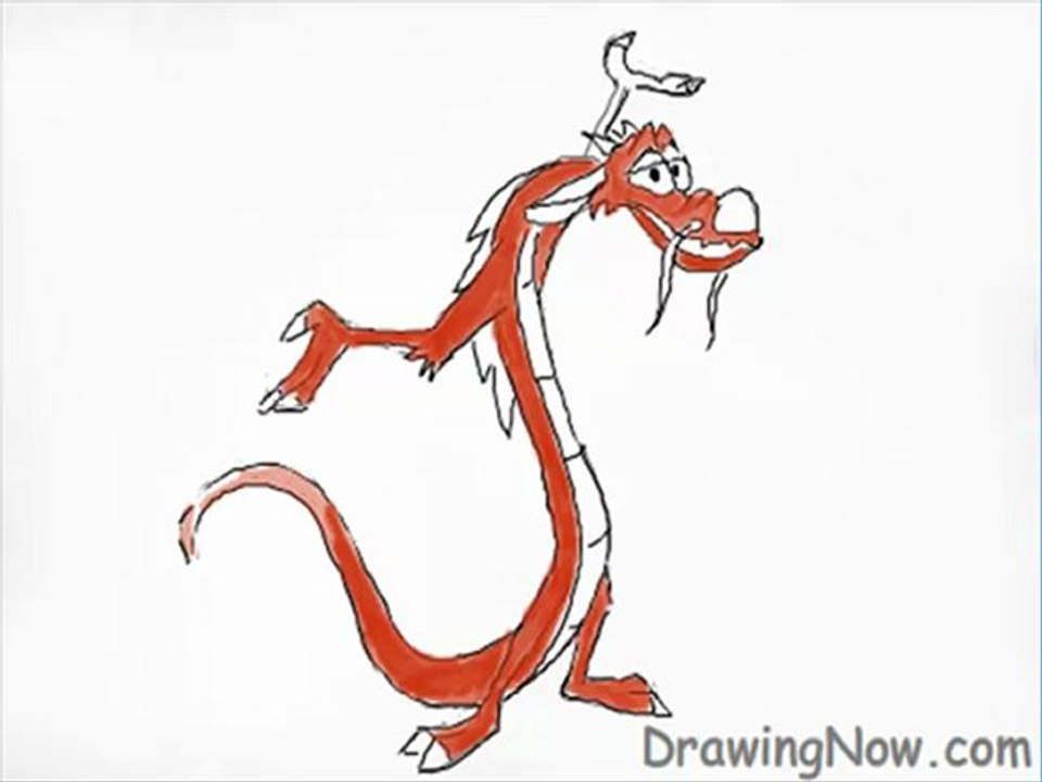 How To Draw Disney Mushu From Mulan