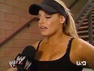 Trish Stratus (c) backstage interview
