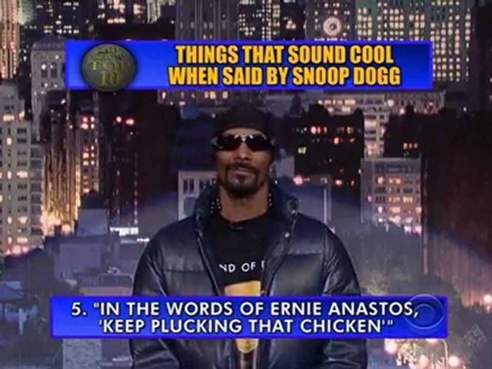 Snoop Dogg Presents Top 10 On Letterman