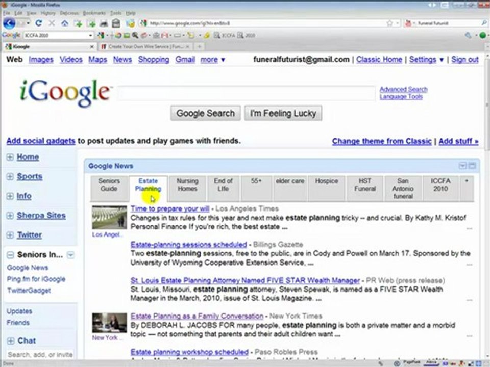 iGoogle Information  | Funeral Association Member Benefits
