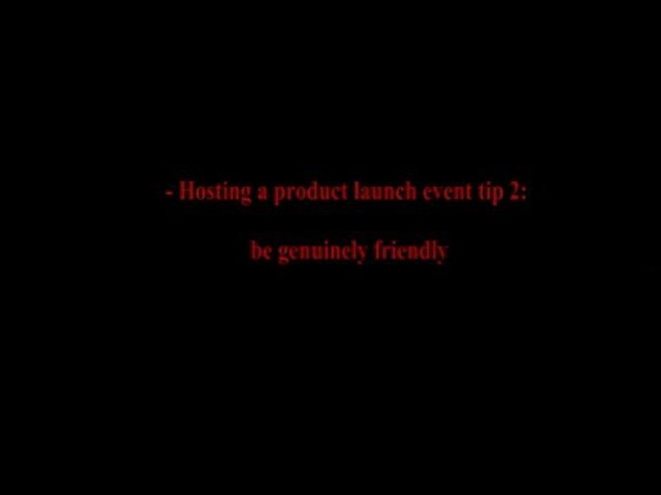 Hosting a product launch even