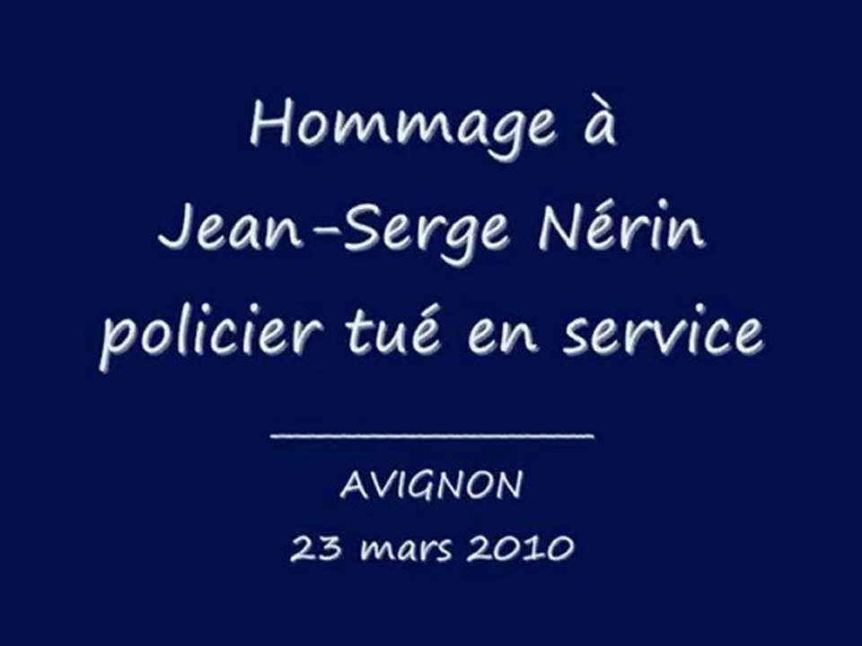 AVIGNON : HOMMAGE À JEAN-SERGE NÉRIN