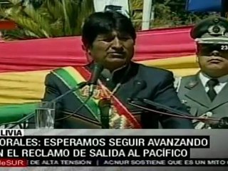 Morales: Esperamos avanzar en reclamo a salida al mar