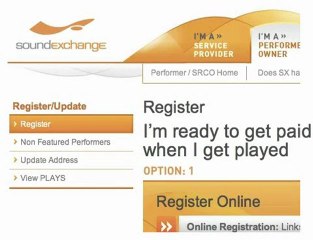 Sound Exchange - Registration