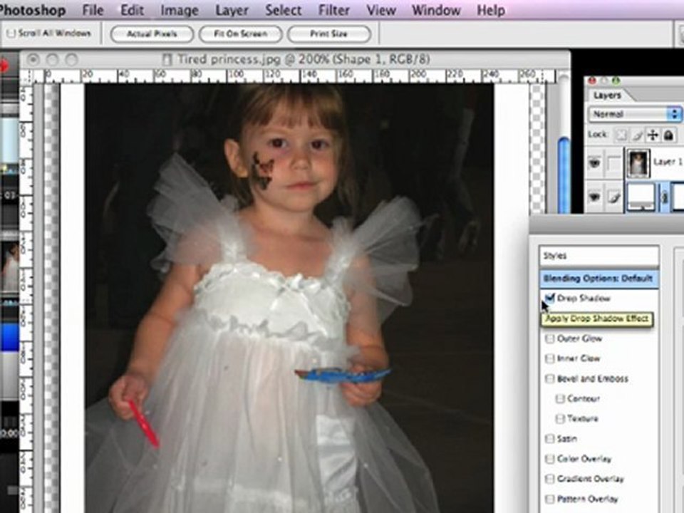 Website Design - Photoshop Drop Shadow