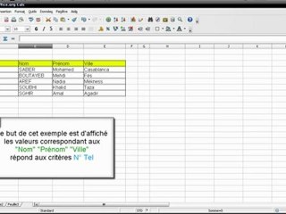 Tutorial openoffice  - La fonction BDlire