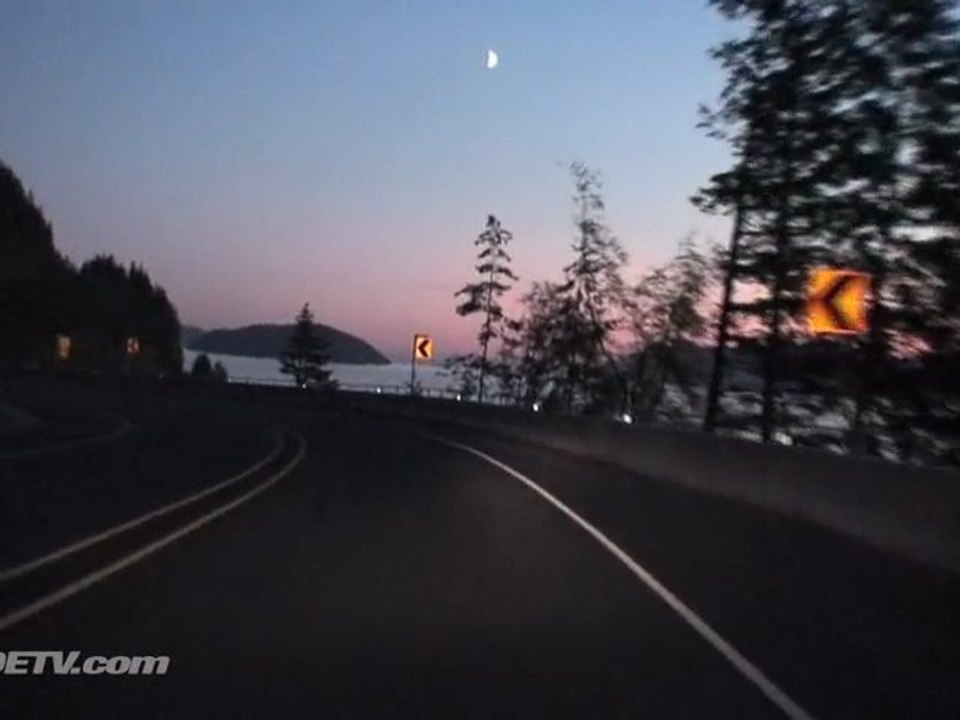 sunset motorcycle ride, British Columbia Canada. vridetv.com