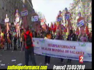 Greve du 23 mars, les Teleperformances au 20h de France2