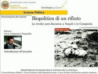 "Biopolitica di un rifiuto": Prof. D. Fruncillo (UNISA)