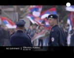 Kosovo Serbs protest in Mitrovica
