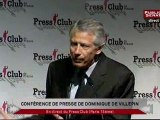 Evénement - Conférence de Presse Dominique De Villepin