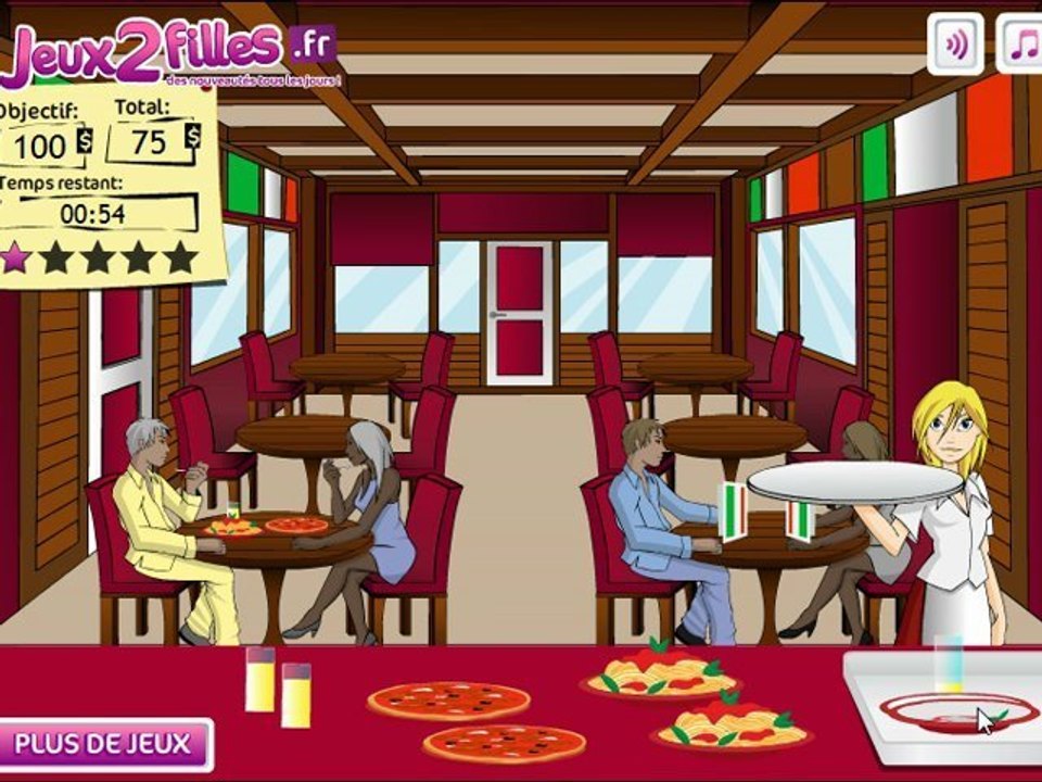 Le restaurant italien - Jeux de fille