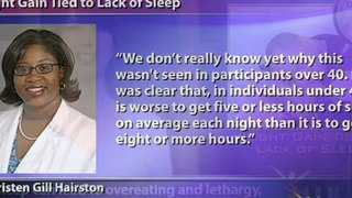 Weight Gain Tied To Lack Of Sleep