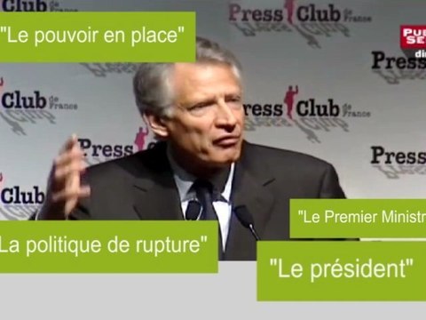 Quand Dominique de Villepin ne parle pas de Nicolas Sarkozy