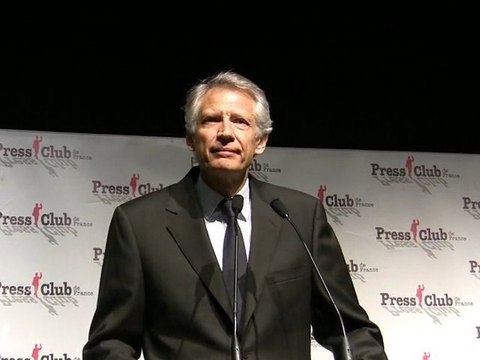 Discours de Dominique de Villepin au Press Club