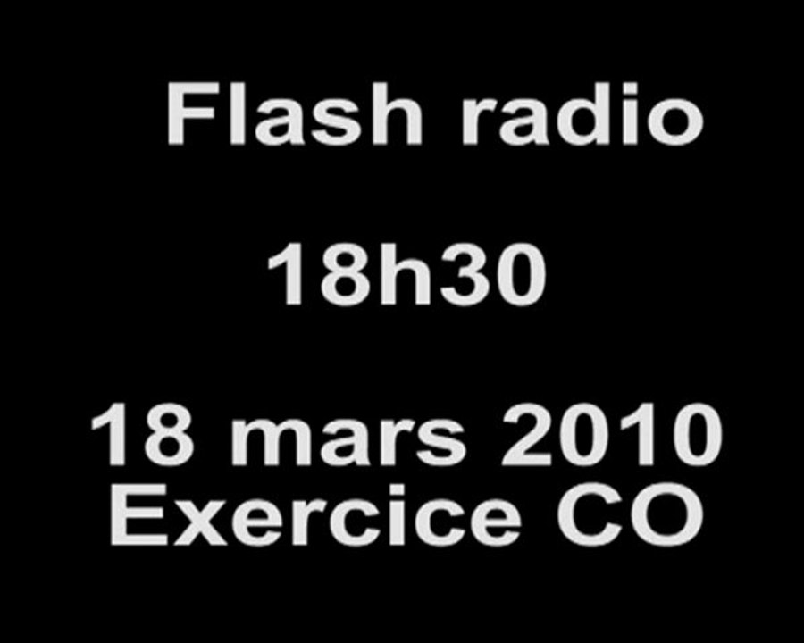 ISFJ Flash Radio 18h30 Exercice CO Versailles 19/03/2010