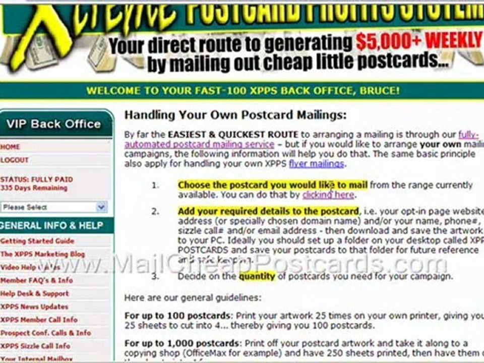 XPPS - Xtreme Postcard Profits System -See How Simple It Is!