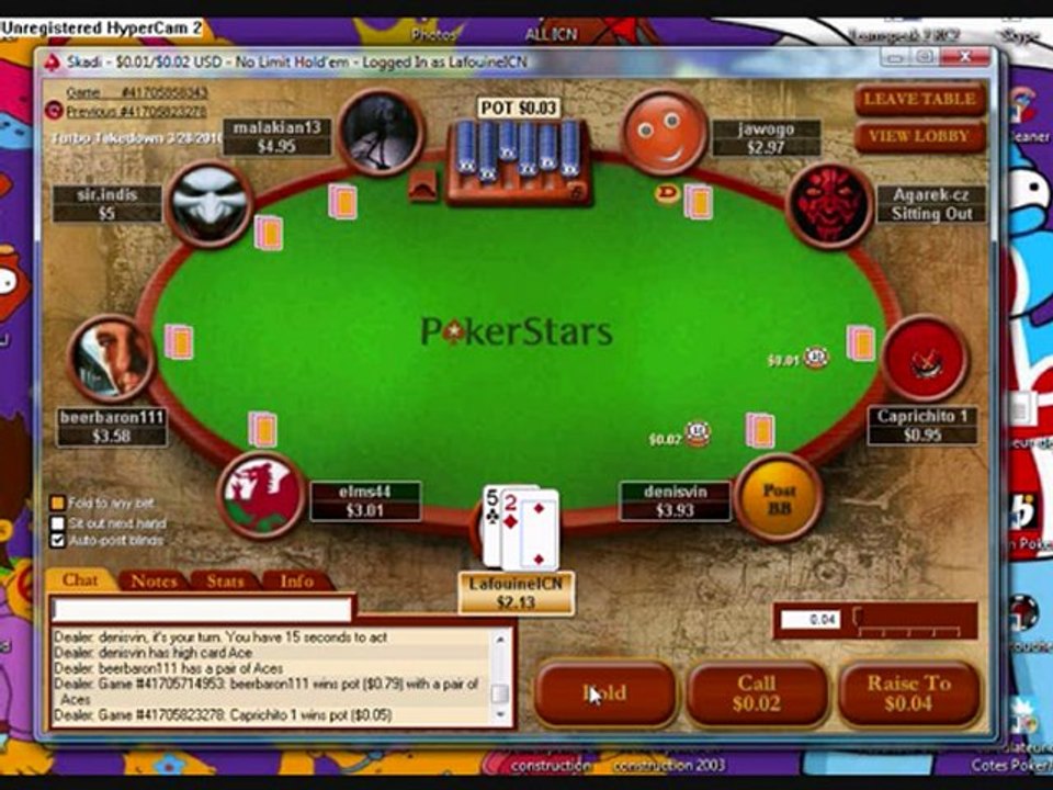 Apprenez le texas hold'em