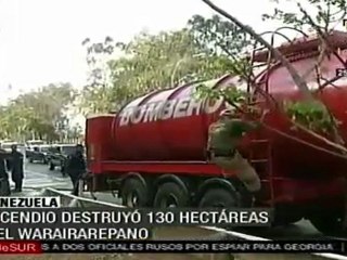 Incendio destruyó 130 hectáreas del Warairarepano